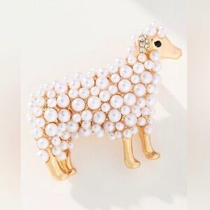 Pearled Sheep Brooch